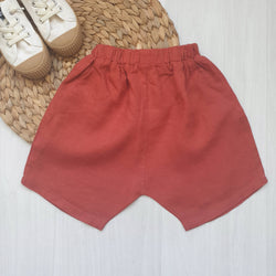 מכנסיים קצרים צבעוניים (אדום-כתום) - PaPeony